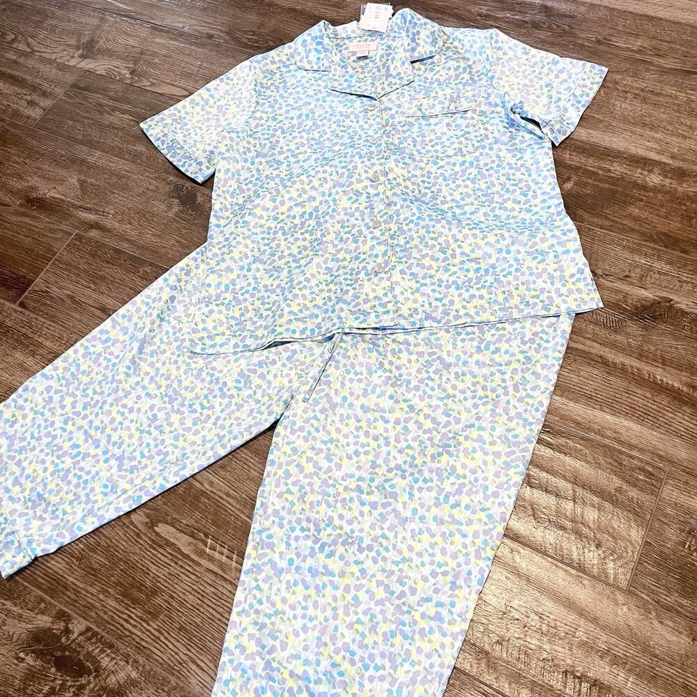Cabernet Petites Floral Print Womens Small Petite Pajama Set Sleepwear Lounge SP